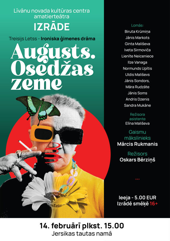 Treisija Letsa ironiskā ģimenes drāma “AUGUSTS. OSEDŽAS ZEME”