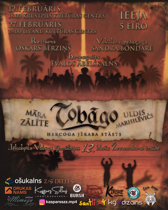 Jēkabpils Valsts ģimnāzijas izrāde “TOBĀGO”
