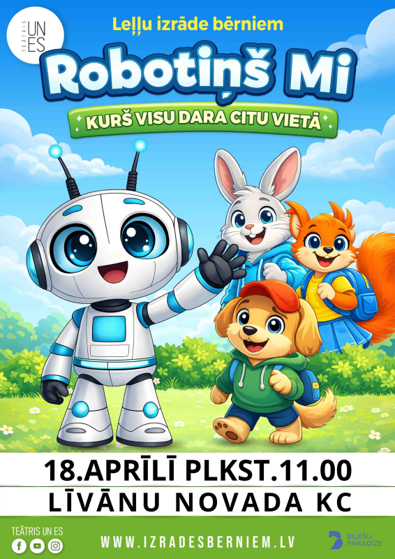 Leļļu izrāde “Robotiņš MI – kurš visu dara citu vietā!”