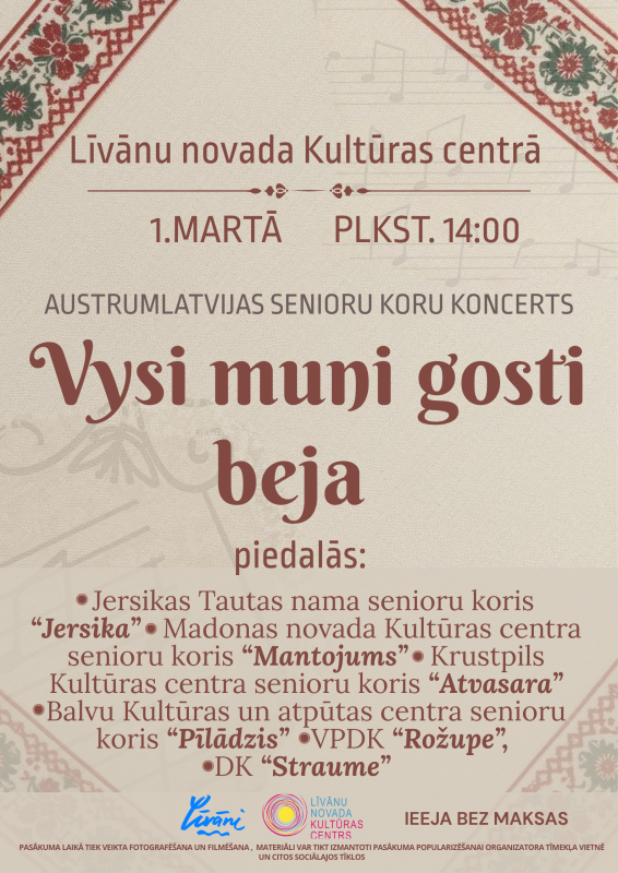 Austrumlatvijas senioru koru koncerts 