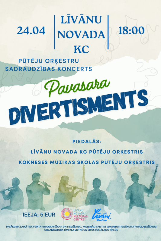 Pūtēju orķestru sadraudzības koncerts “Pavasara divertisments”