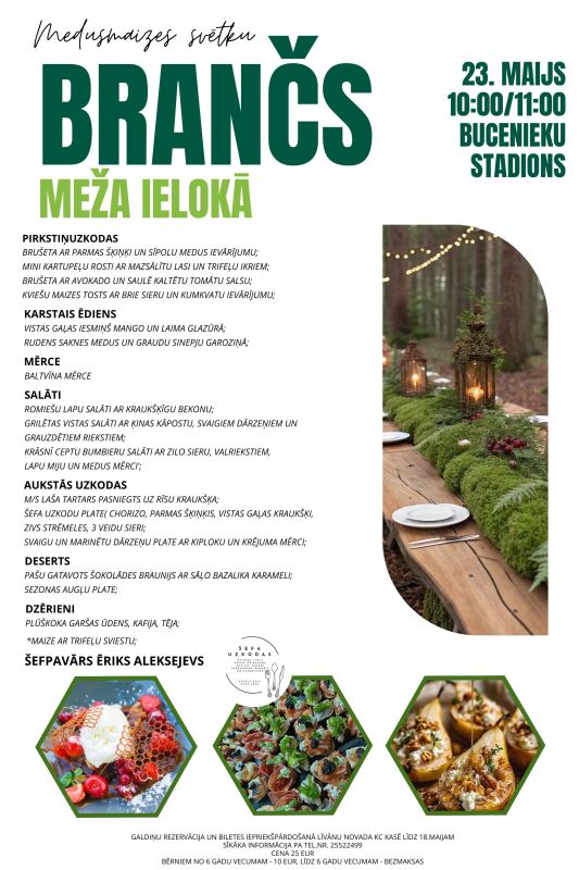 Medusmaizes svētku brančs meža ielokā