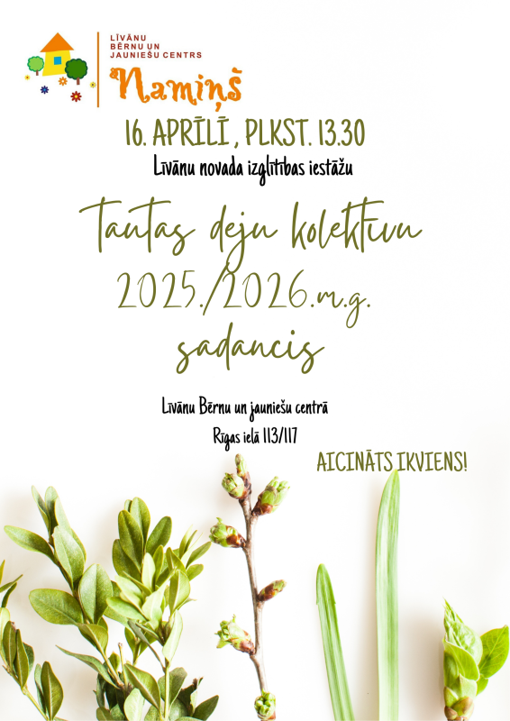 Līvānu novada izglītības iestāžu tautas deju kolektīvu 2025./2026. m.g. sadancis