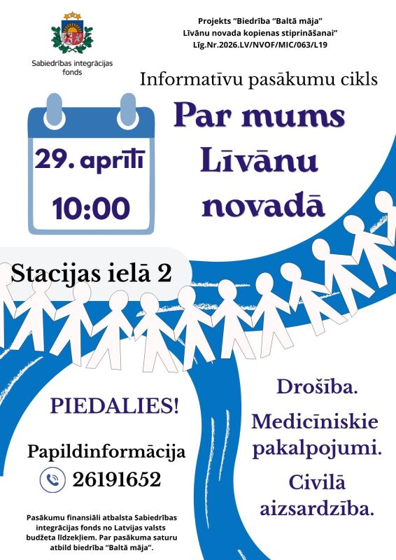 Drošība, medicīniskie pakalpojumi, civilā aizsardzība.