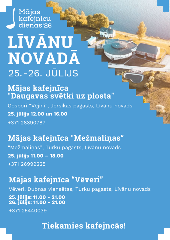 Mājas kafejnīcu dienas 2026 Līvānu novadā