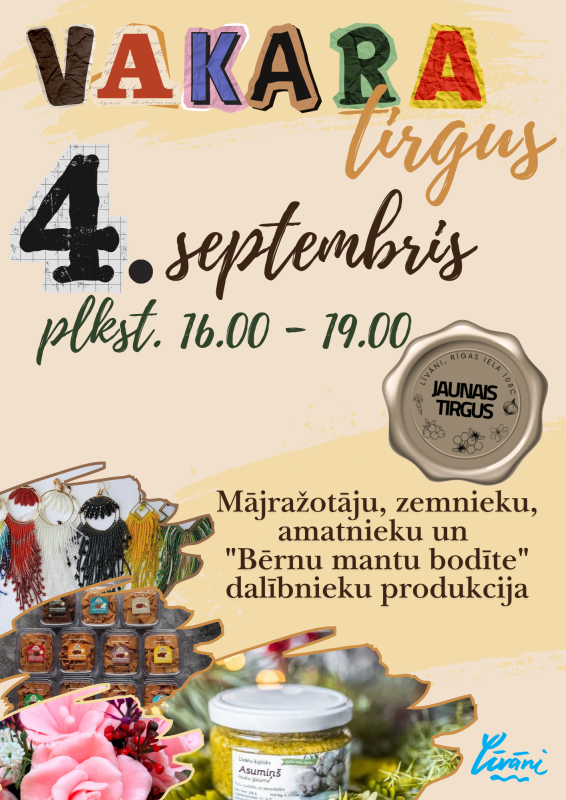 Vakara tirgus 4. septembrī