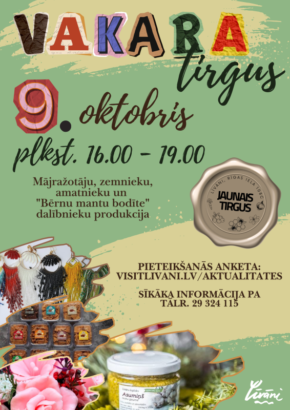 Vakara tirgus 9. oktobrī